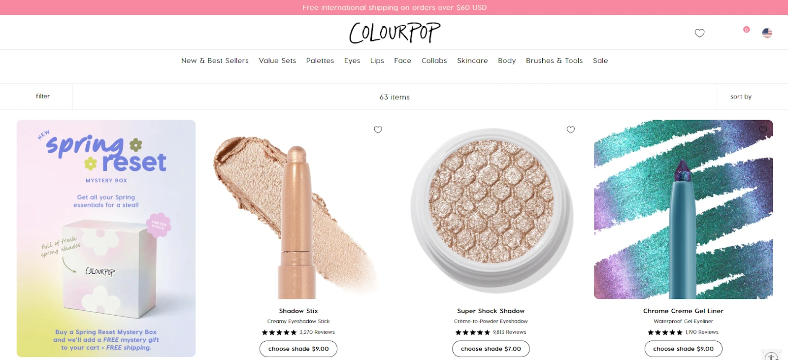 ColourPop Shopify Store